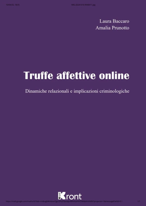 Copertina di Truffe affettive online